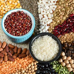 Ryža, strukoviny